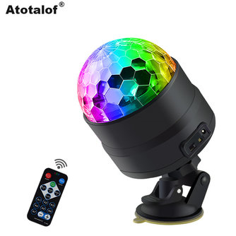 Atotalof USB LED Bar Bühne Beleuchtung RGB Mini Disco Ball Licht Sound Aktiviert DJ Projektor Party Lichter für Auto Home KTV