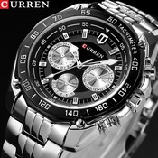 Mode Curren LuxusMann quarz voller edelstahl Uhr Casual Militär Sport Männer Kleid Armbanduhr GentlemanNeue