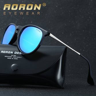 AORON Mode Sonnenbrillen Frauen Männer Polarisierte Sonnenbrille Klassische Runde Spiegel UV400 Sonnenbrille Brillen