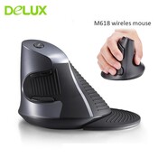 Delux M618 Ergonomische Vertikale Drahtlose Maus Gamer Computer 5D Mause 800/1200/1600 DPI USB Optische Gaming Mäuse für Laptop PC