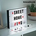 InnovaGoods Kino Leuchtkasten Gadget Tech Led-anzeige für Erinnerungen Dekoration A4 Größe Enthalten 90 Zeichen und Stift mit Radiergummi