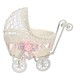 Weidenkörbe In Form Eines Baby-Wagen