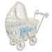Weidenkörbe In Form Eines Baby-Wagen