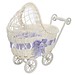 Weidenkörbe In Form Eines Baby-Wagen