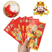 Roter Umschlag Chinese New Year Gott Des Reichtums 6 Stück
