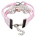 Leder-Armband Mit Einer Rosa Farbe