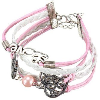 Leder-Armband Mit Einer Rosa Farbe