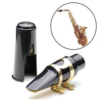 Alt Saxophon Mundstück Mit Kapuze Und Metall Ligature