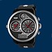 Tough-Mann-Uhr LED-PU-Leder Analog Digital