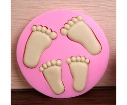 Geburt Plätzchen-Silikon-Form-3D Feet
