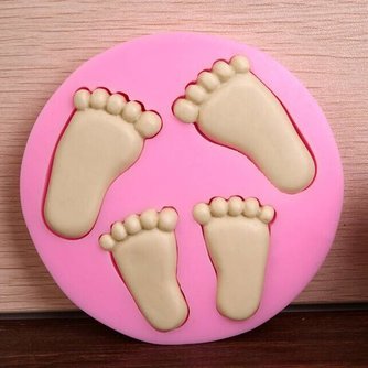 Geburt Plätzchen-Silikon-Form-3D Feet