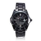 Tough-Mann-Uhren Quarz-Edelstahl-Schwarz
