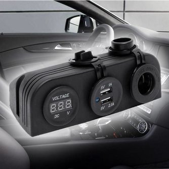 Auto-Zigarettenanzünder-Gadget Volt- Und USB-Ladegerät