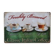 Weinlese-Kaffee-Wand-Platten-Metall 30X20Cm