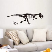 Schwarzes T-Rex Dinosaurier-Wandtattoo