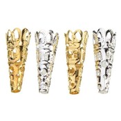 Gold & Silber Perlenkappen (50 Stück)