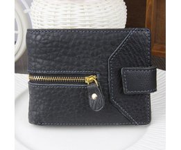 Trendy Schwarze Handtasche Echtes Leder