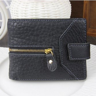 Trendy Schwarze Handtasche Echtes Leder