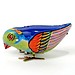 Bunt Vintage Opwindvogel Zinn