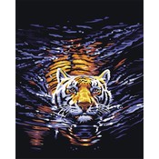 Tiger-Malerei Anzahl Von Öl