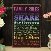 Platte Mit Familienregeln