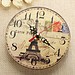 Vintage Wood Eiffel Tower Clock