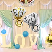 Ballon-Hochzeit Große Diamant-Ring