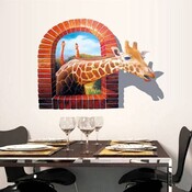 3D-Giraffe-Wand-Aufkleber PVC-Material