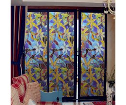 Bunte Static Fensteraufkleber Mit Orchidee Muster 3M