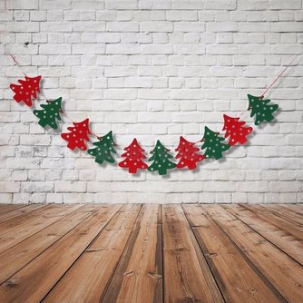 Dekorative Weihnachtsgirlande Mit 10 Weihnachtsbäume 2,8 Meter
