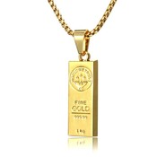 Gold-Anhänger Mit Halskette Hip Hop-Mann-18K