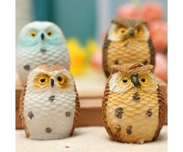 Mini Tuintjes Dekoration Eulen 4 Stück Mini Tuintjes Dekoration Eulen 4 Stück