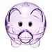 Piggy Bank Transparent Plastic Kinder