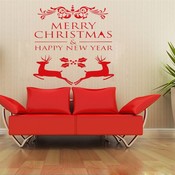 "Merry Christmas" PVC-Wand-Aufkleber