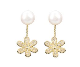 Nette Gänseblümchen-Ohrringe Mit Perlen