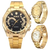 Modische Gold-Uhr Mit Edelstahl-Bügel