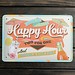 Jahrgang Happy Hour Wandplatte Aus Metall 30 X 20Cm