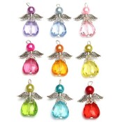 Schöne Silber Plattiert Engel Anhänger In Form Von 9 Stück