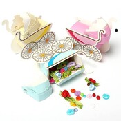 Rosa Baby-Wagon Geschenk-Boxen Für Babyshowers 10 Stück