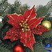 Glitter Dekorative Künstliche Blume Für Weihnachten 16CM