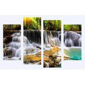 Wasserfall Leinwandgemälde 4 Stück