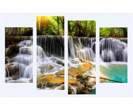 Wasserfall Leinwandgemälde 4 Stück