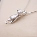Katze Schmuck Silber Anhänger Mit Kätzchen