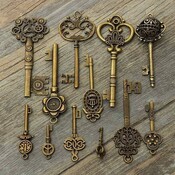 Macht Sich Anhänger Antique Keys 12Stuks
