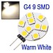 LED-Lampen-12V G4-Regal Mit 9 SMD LEDs Warm Weiß