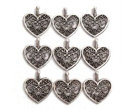 Heart-Shaped-Silber-Anhänger 12 Stück