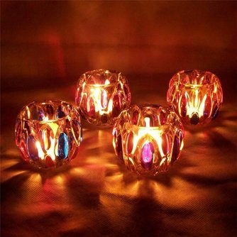 Bunte Teelichthalter Glas