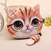 Nette Handtasche Mit 3D-Katze