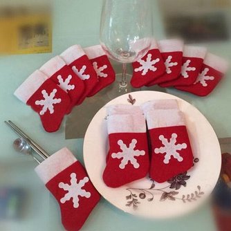 Rote Weihnachtssocken 10 Stück