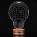 3D-LED-Lampe In Mehreren Modellen
